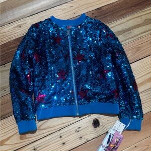 JoJo Siwa Sparkling Blue Bomber Jacket